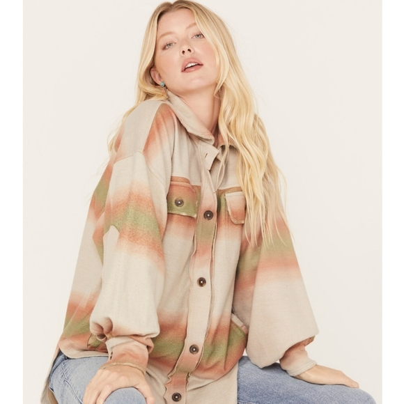 FREE PEOPLE Ruby Omber Shacket - Picture 1 of 4